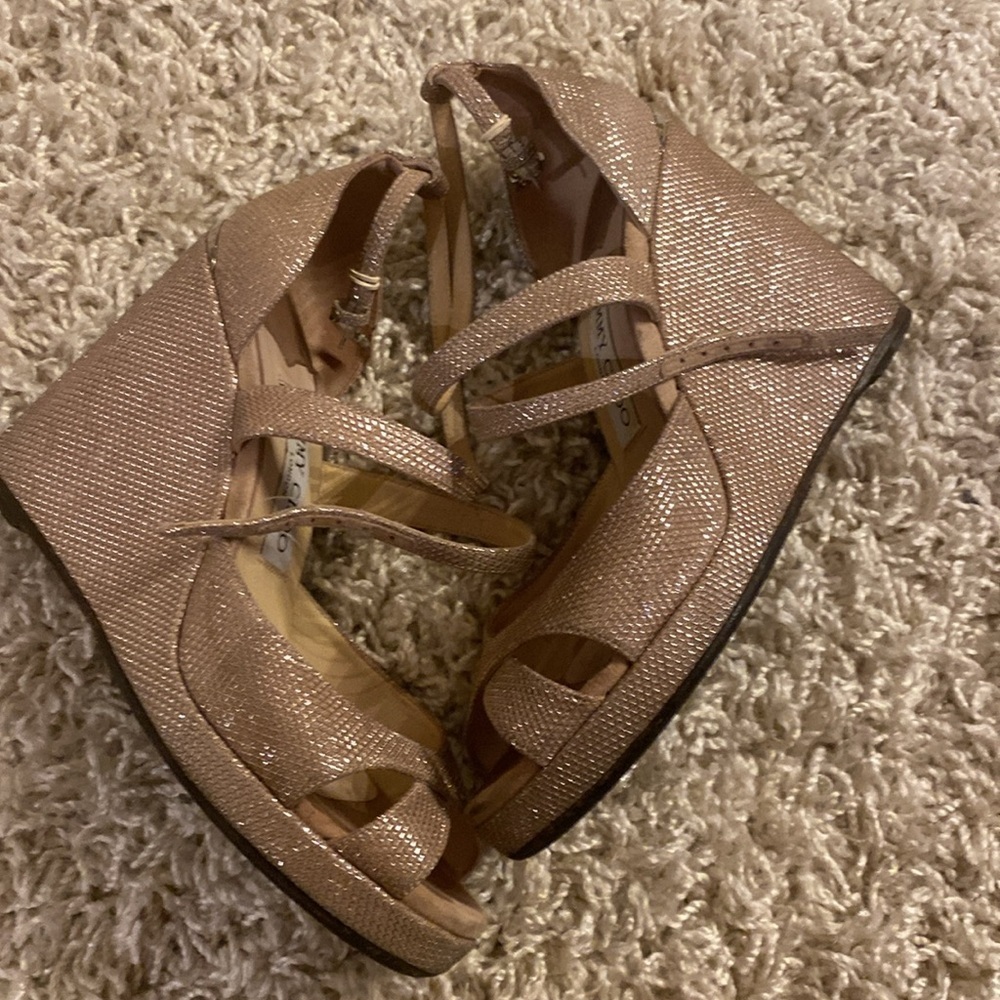 Jimmy Choo glitter platforms size 7.5